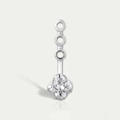 Floral Cut Diamond Jacket Earrings