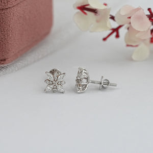 Flower Cluster Stud Earrings