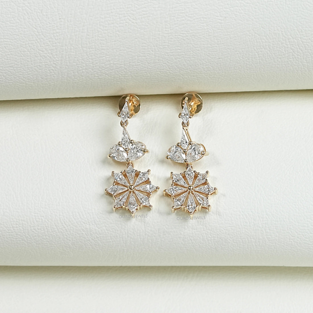 Floral Kite Diamond Dangle Earrings Earring