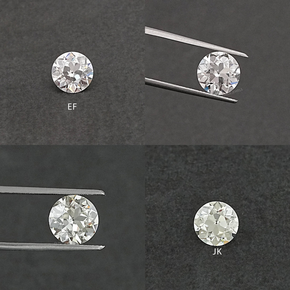 Flower Pattern Old European Round Cut Diamond Loose