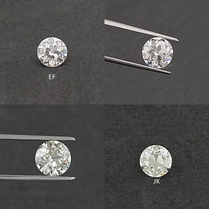 Flower Pattern Old European Round Cut Diamond Loose