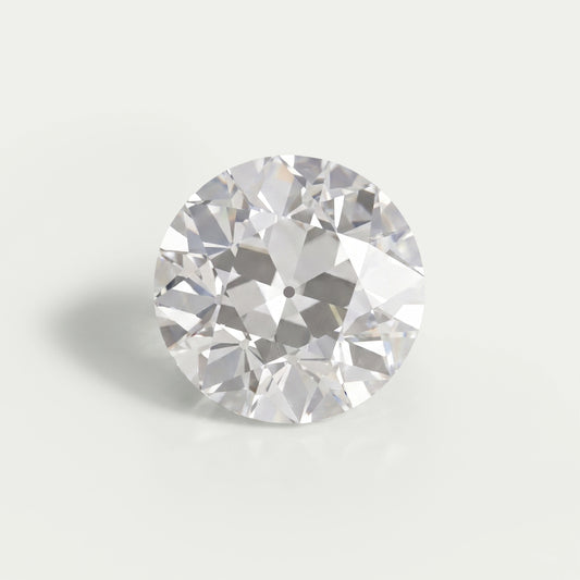 Flower Pattern Old European Round Cut Diamond Loose