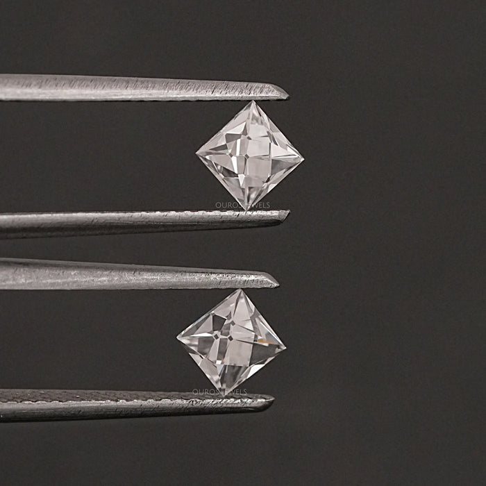 Paire assortie de diamants cultivés en laboratoire à taille française