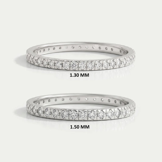 Round Cut Lab Grown Diamond Eternity Band
