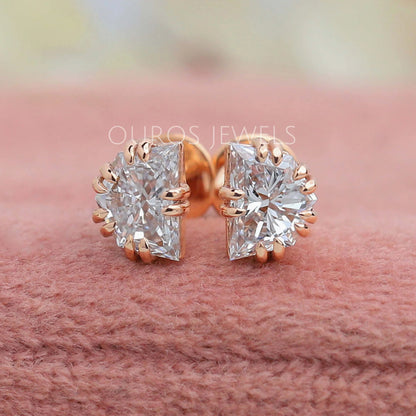 Rose Gold Cadillac Cut Stud Earrings Earring