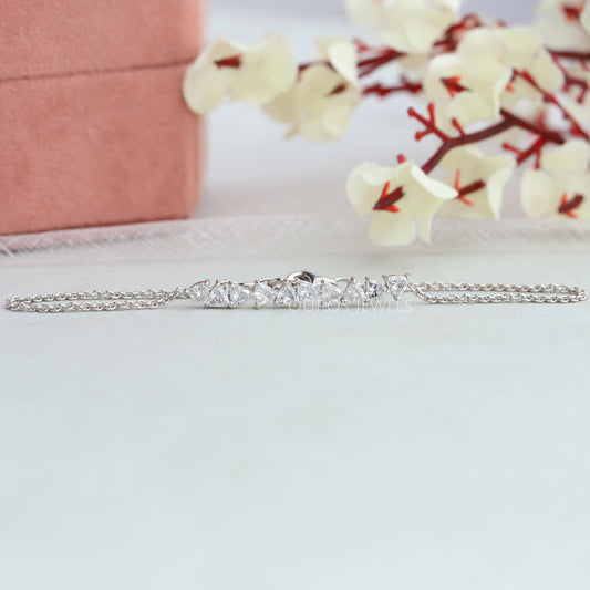 Trillion Cut lab Diamond Bracelet
