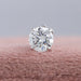 front view single round lab grown diamond solitaire stud earring white gold