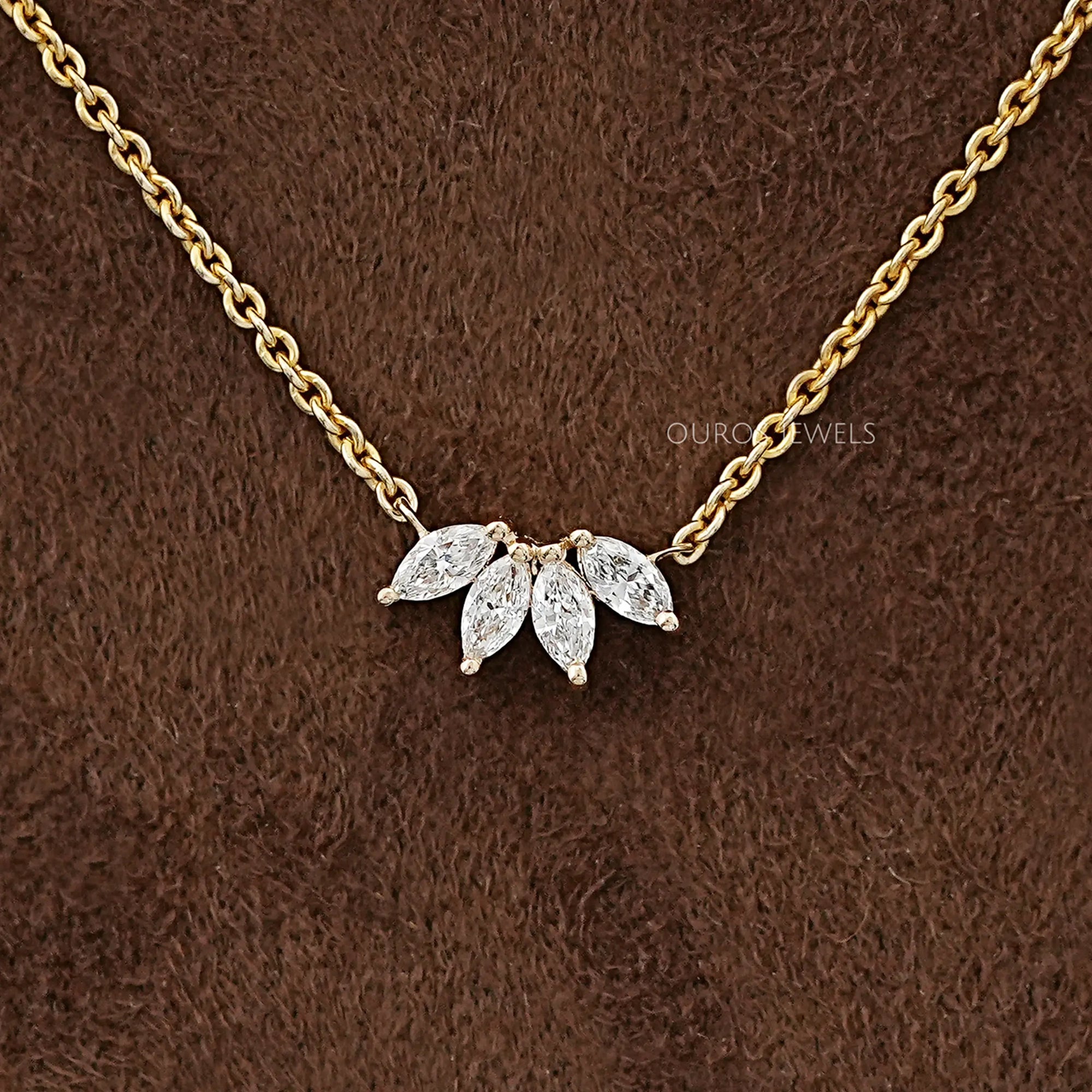 Marquise Cut Lab Grown Diamond Pendant Necklaces