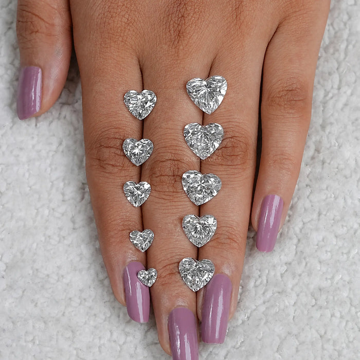 Diamant de laboratoire taillé en cœur - Certifié IGI