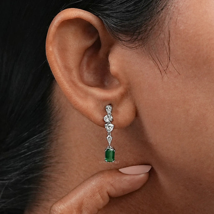 Gemstone Diamond Drop & Dangle Earrings