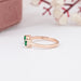 trilion cut green gemstone ring 