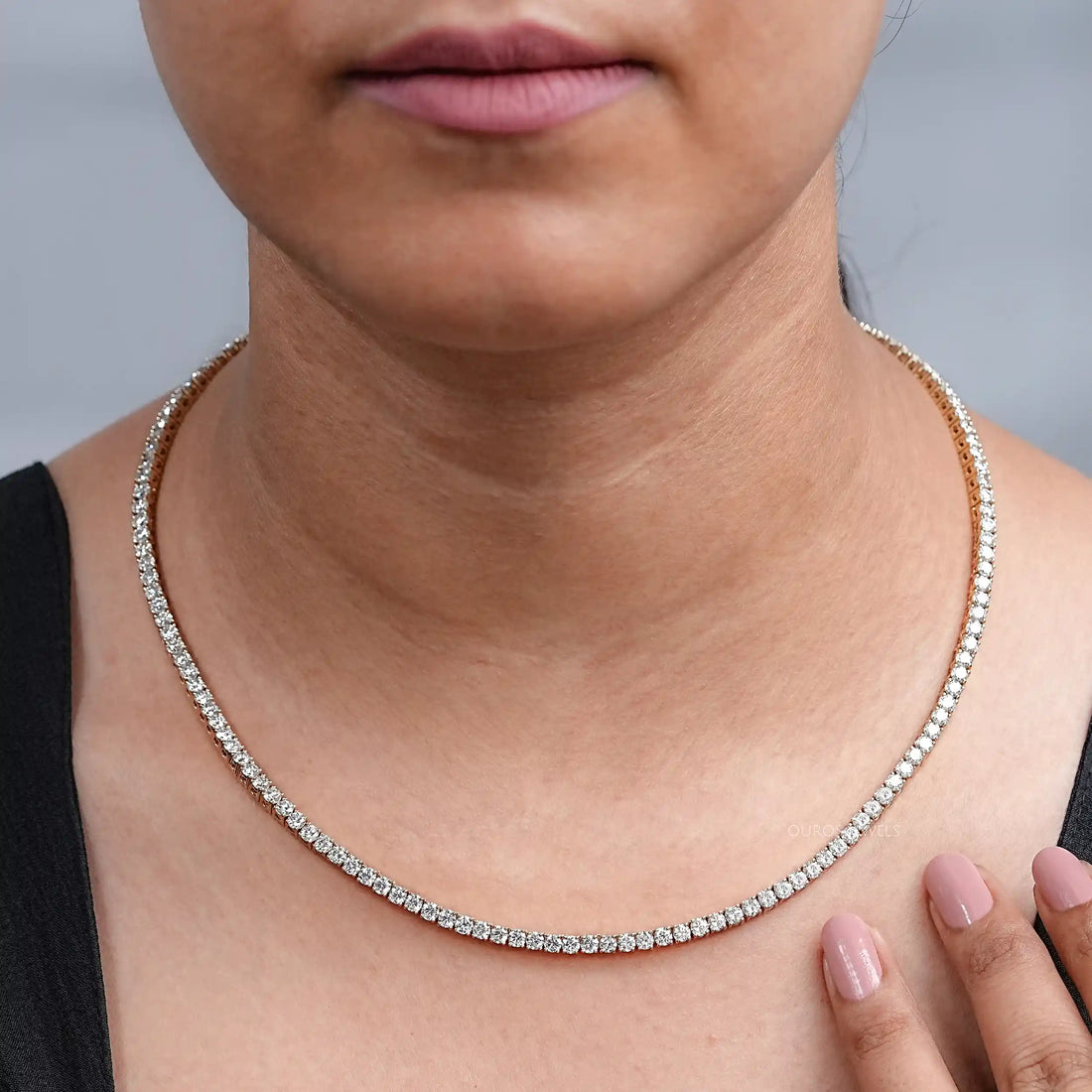 Round Cut Lab Grown Diamond Stunning Necklace Necklaces