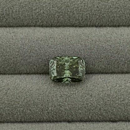 Fancy Deep Green Cushion Lab Diamond Loose