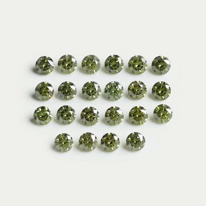 Green Round Cut Lab Grown Diamond Loose