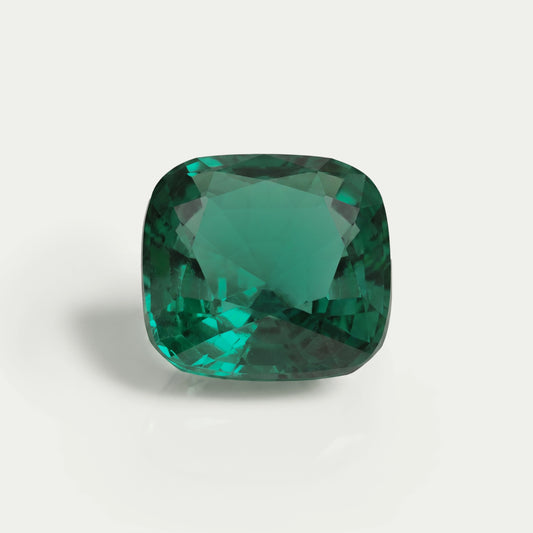 Pierre précieuse zambienne taille coussin vert foncé