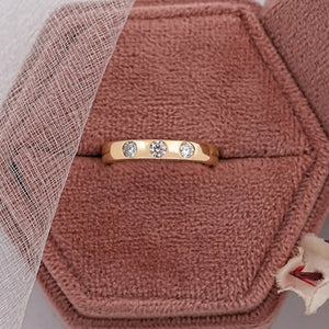 Gypsy Set Diamond Wedding Band