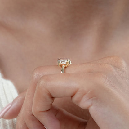 Baguette Cut Lab Grown Diamond Wedding Ring