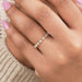 Pear Cut Diamond Half Eternity Band