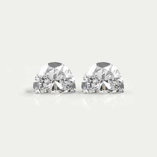 Half Moon Cut Lab Grown Diamond Pair Loose