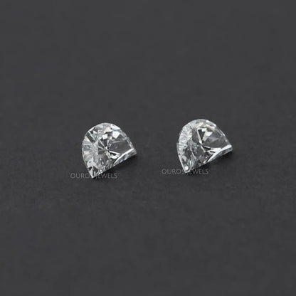 Half Moon Cut Lab Grown Diamond Pair Loose