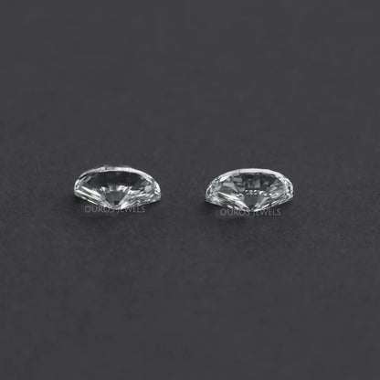 Half Moon Cut Lab Grown Diamond Pair Loose
