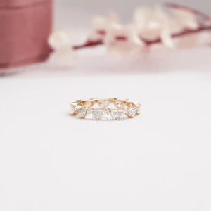 half moon diamond eternity band