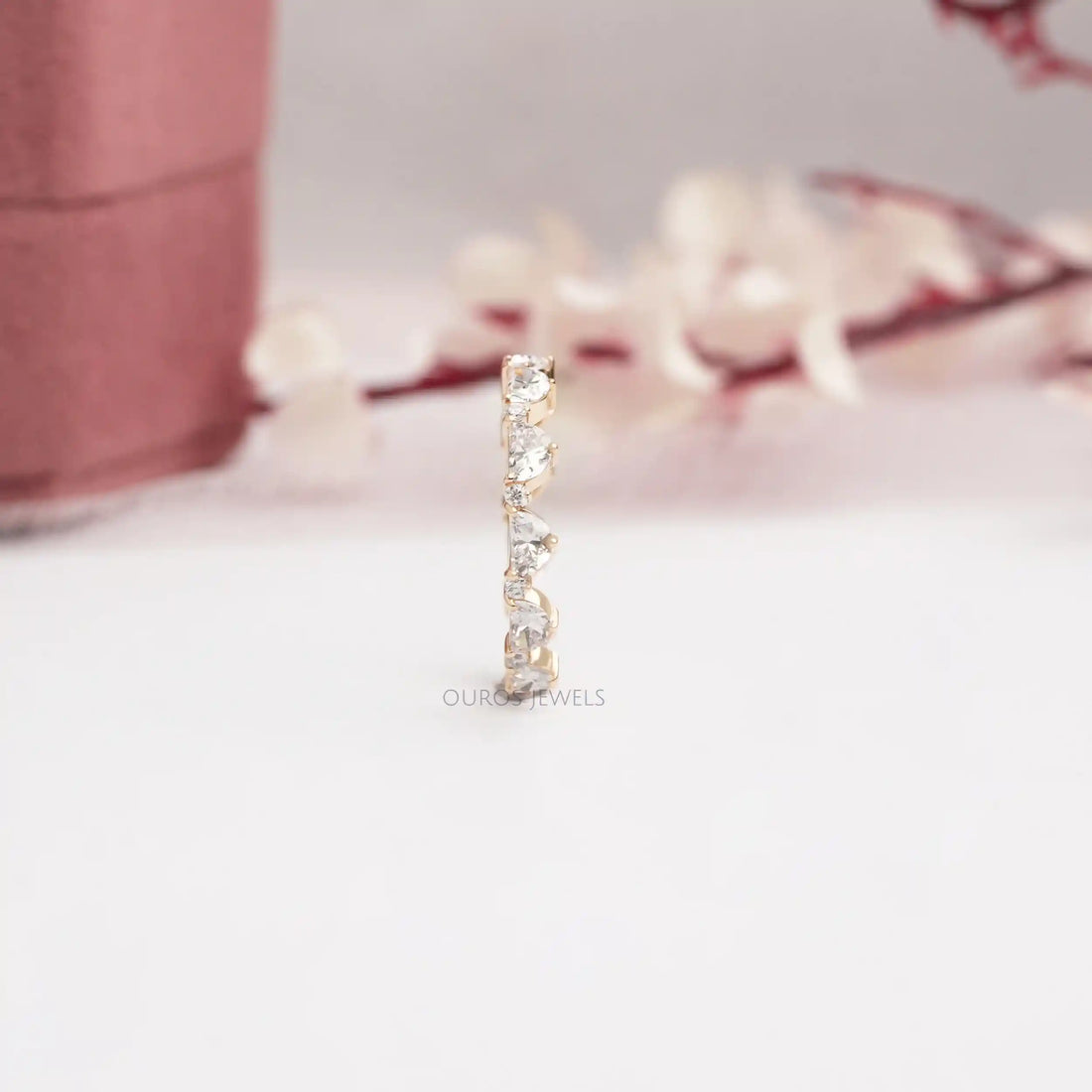 Half Moon And Round Cut Lab Grown Diamond Eternity Band