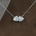 Heart Cut Lab Diamond Toi Et Moi Pendant Necklaces