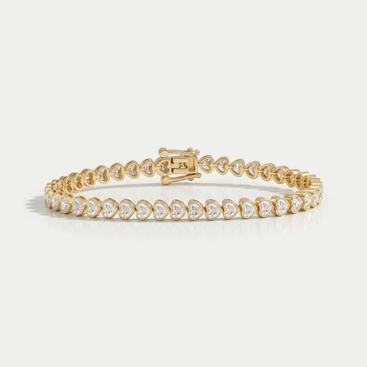 Heart Shape Lab Diamond Bracelet Bracelet