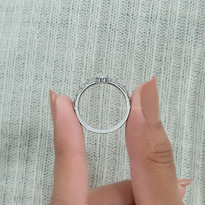 Multi Row Heart Diamond Anniversary Ring Ring