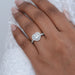 Heart Lab Diamond Halo Engagement Ring Ring