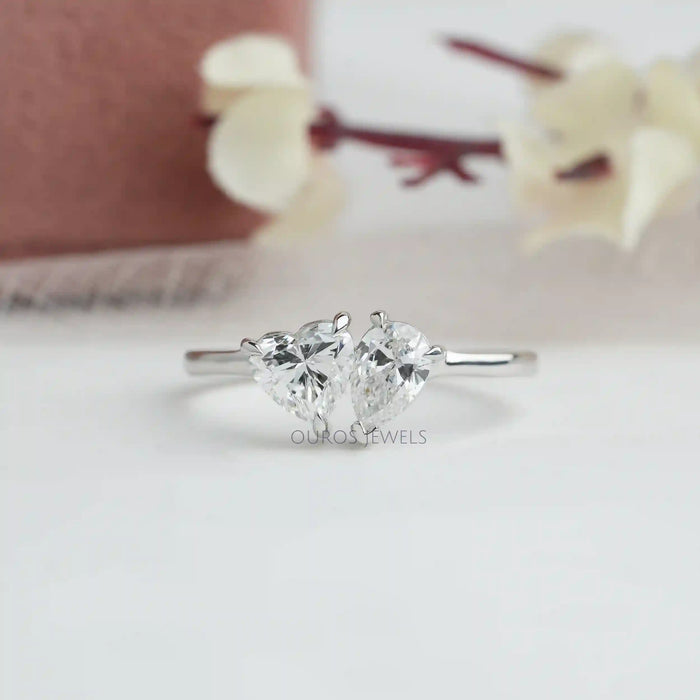 Heart And Pear Lab Diamond Toi Moi Engagement Ring