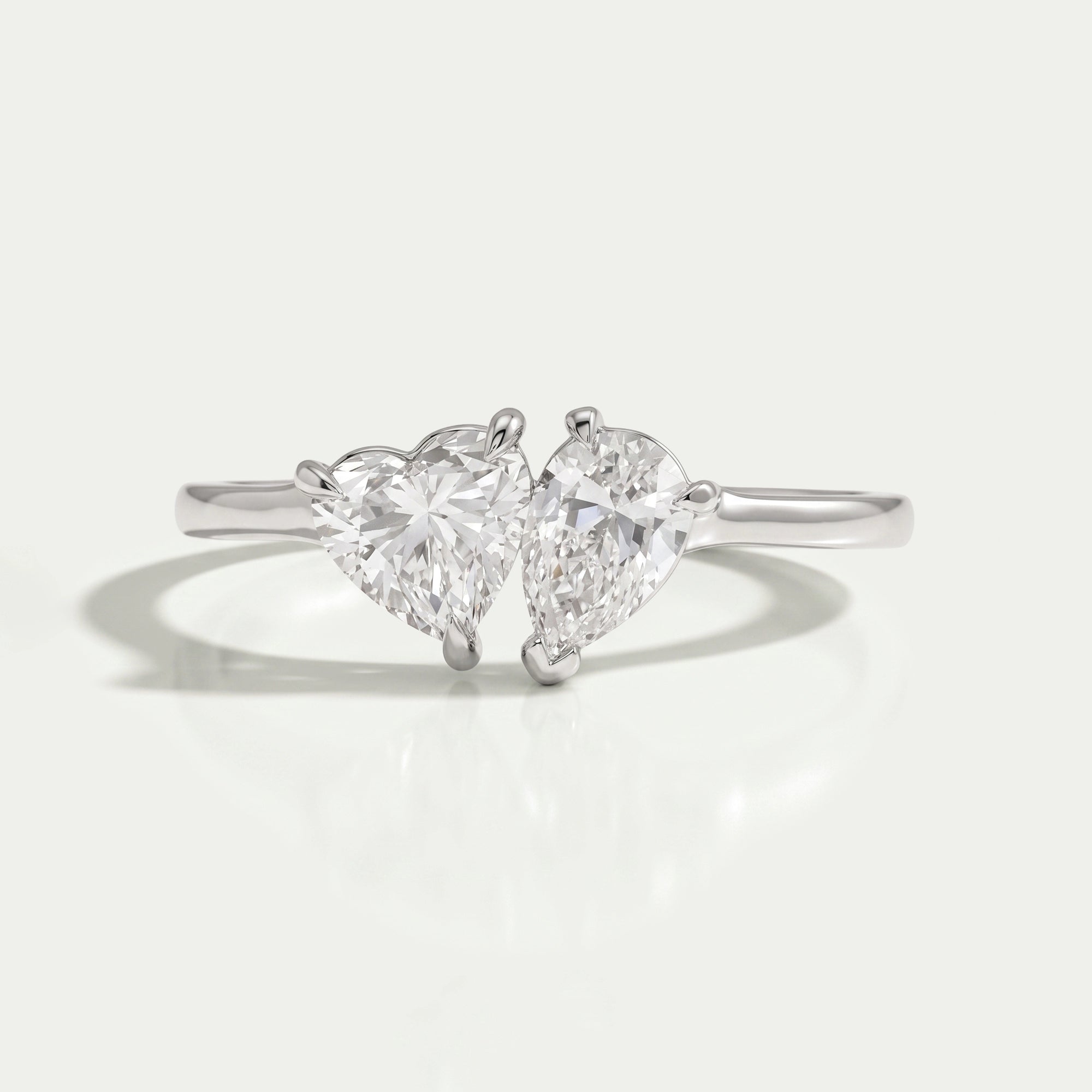 Heart And Pear Lab Diamond Toi Moi Engagement Ring Rings