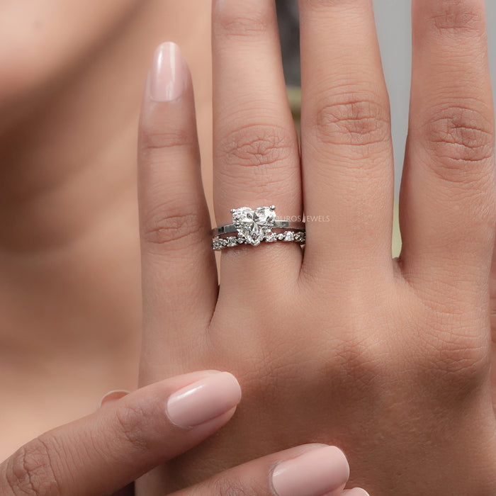 Lab Grown Heart Shaped Diamond Ring