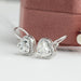 [Heart cut lab diamond dangle earrings]-[Ouros Jewels]