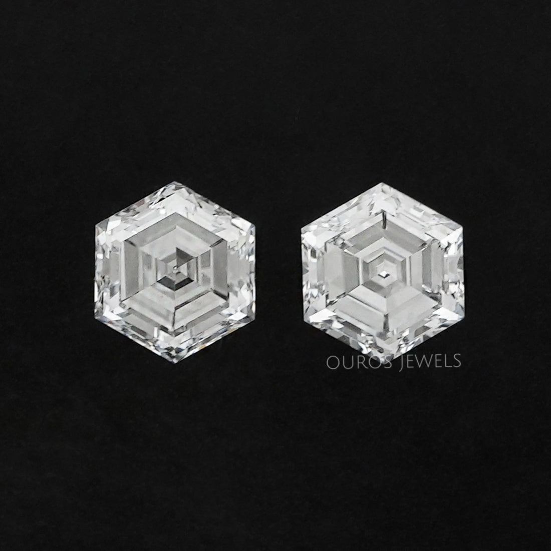Hexagon Cut Lab Diamond Pair Loose