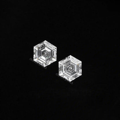Hexagon Cut Lab Diamond Pair Loose