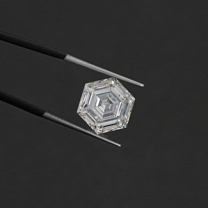Step Cut Hexagonal Lab Antique Loose Diamond