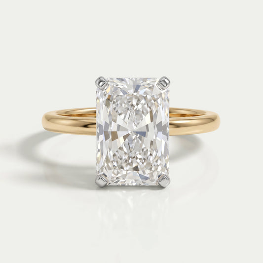 2.50 Carat Hidden Halo Radiant Cut Engagement Ring