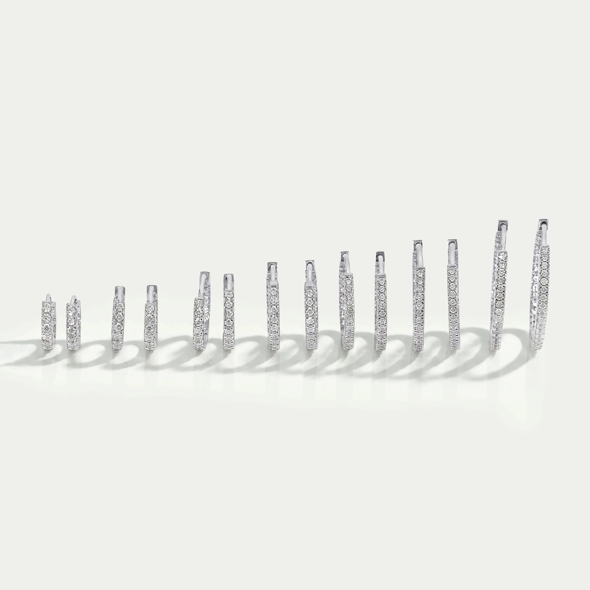Lab Grown Round Diamond Hoop Earrings Earring