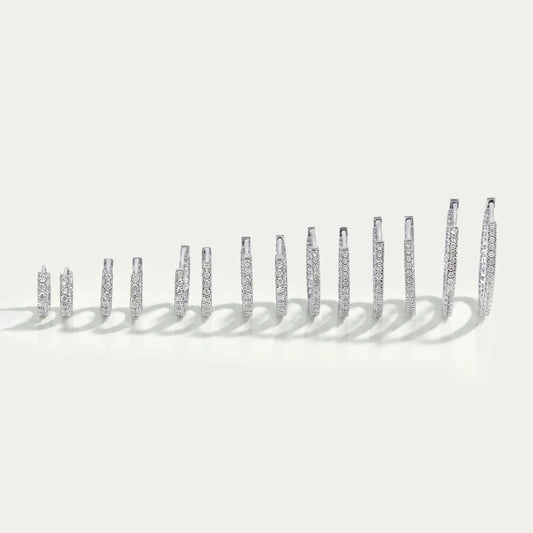 Lab Grown Round Diamond Hoop Earrings