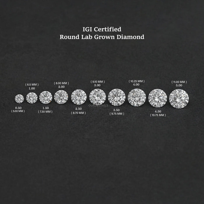 Certified Round Cut Lab Grown Loose Diamond