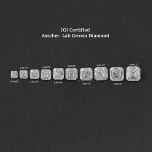 Diamant de laboratoire taille Asscher 