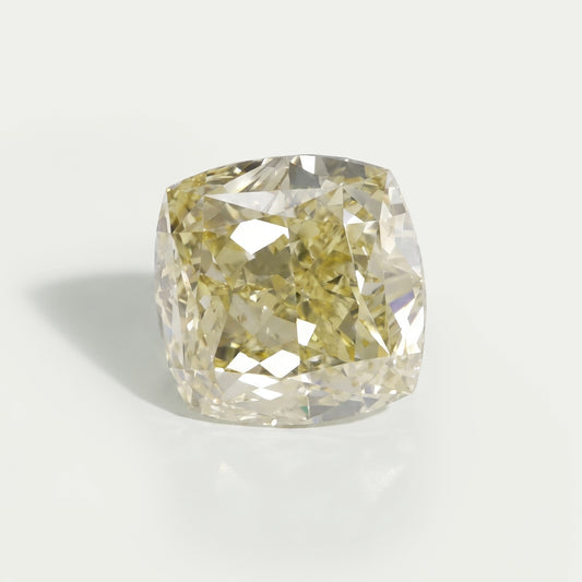 IGI Certified Modified Cushion Cut Yellow Loose Diamond