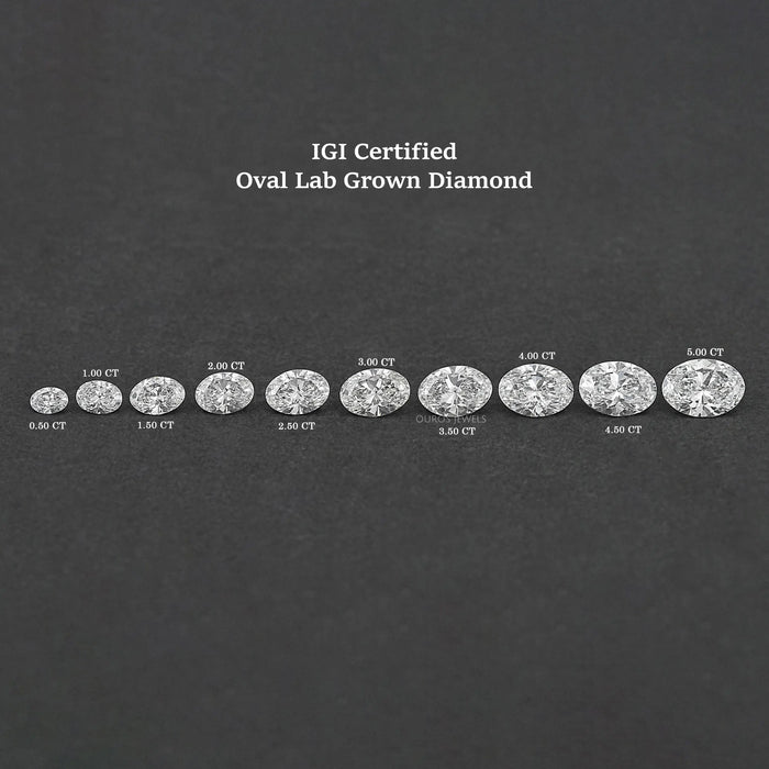 Diamant de laboratoire à taille ovale certifié IGI