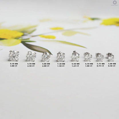 IGI Certified Round Lab Grown Diamond Stud Earrings Earring