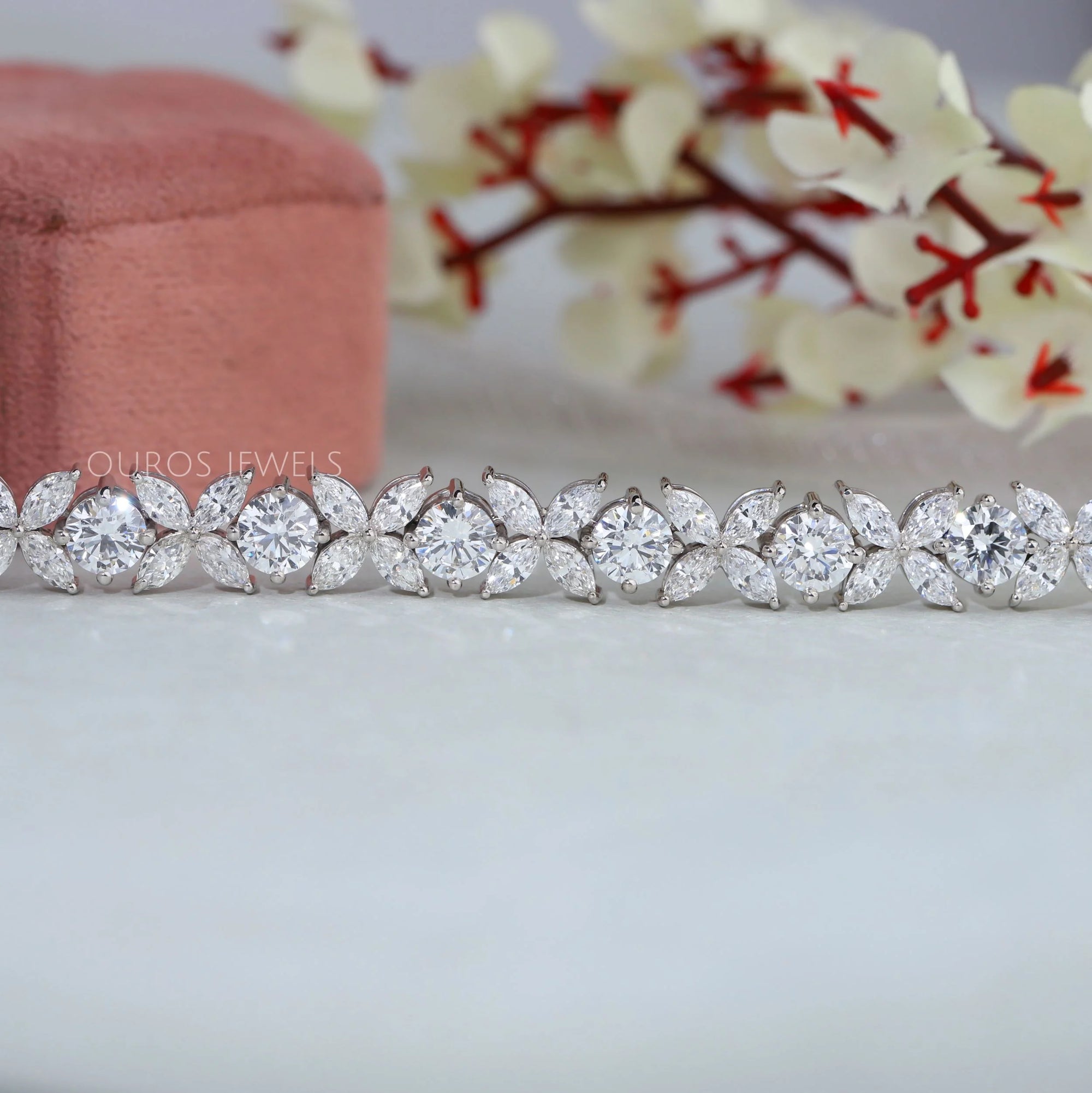 Marquise And Round Diamond Luxury Bracelet