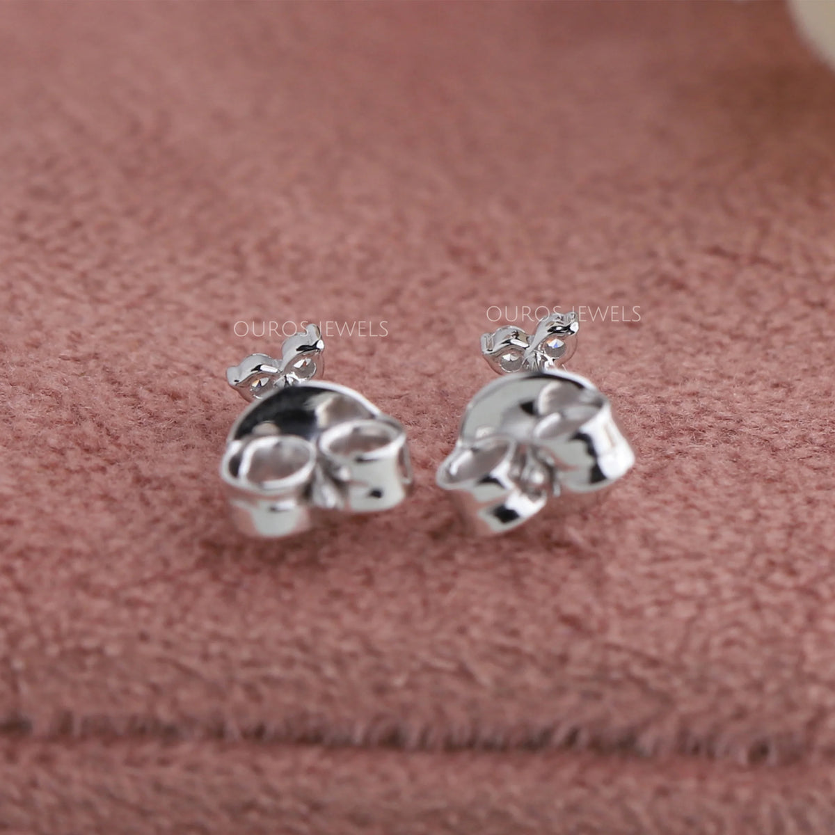 Tiny Trinity Round Lab Diamond Stud Earrings Earring