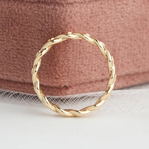 [ Back View of Infinity Shape Lab Diamond Eternity Band]-[Ouros Jewels]