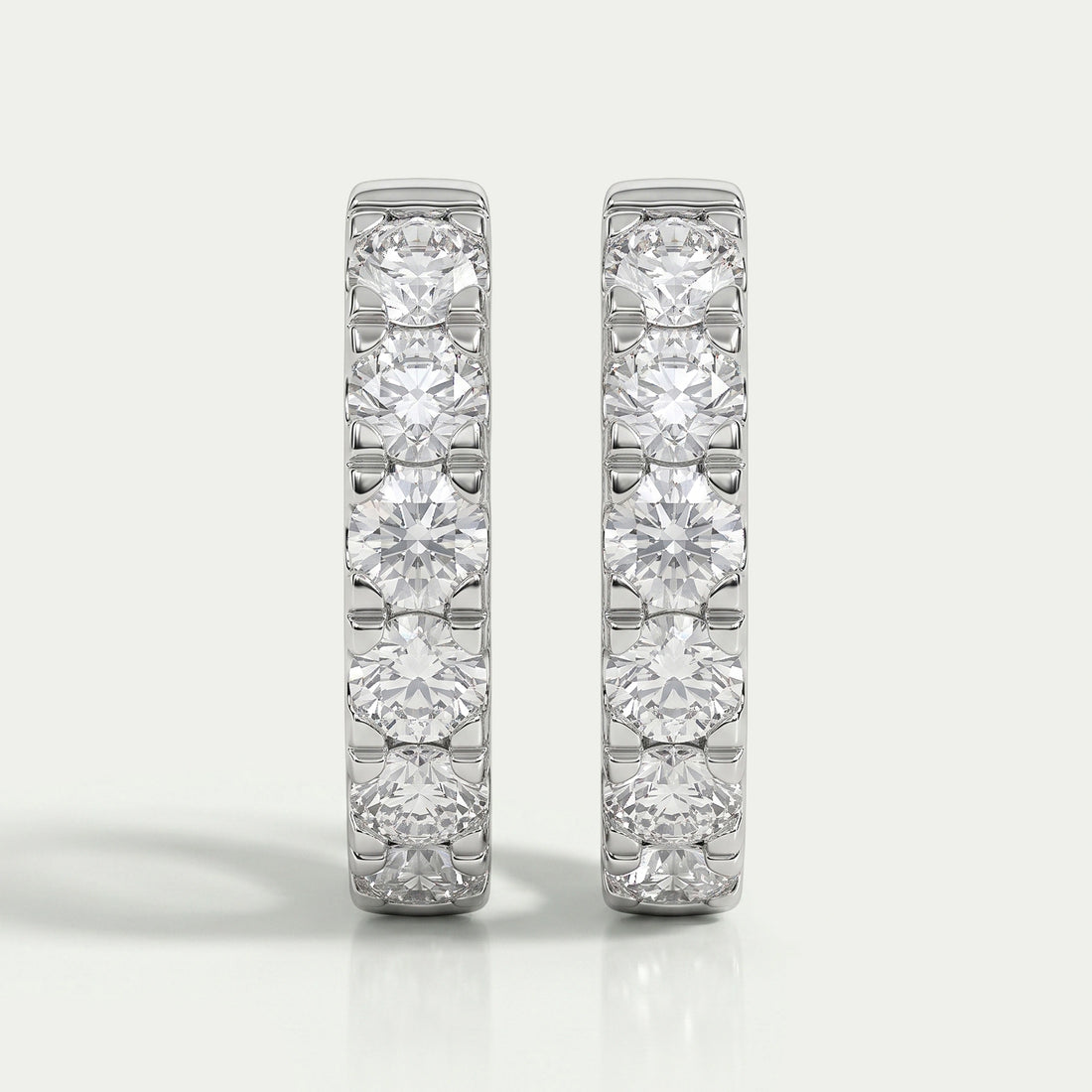 Inside Out Round Diamond Hoop Earrings Earrings